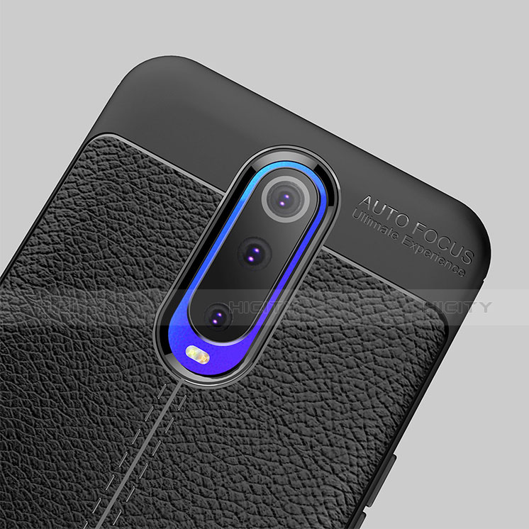 Funda Silicona Goma de Cuero W01 para Oppo R17 Pro Negro