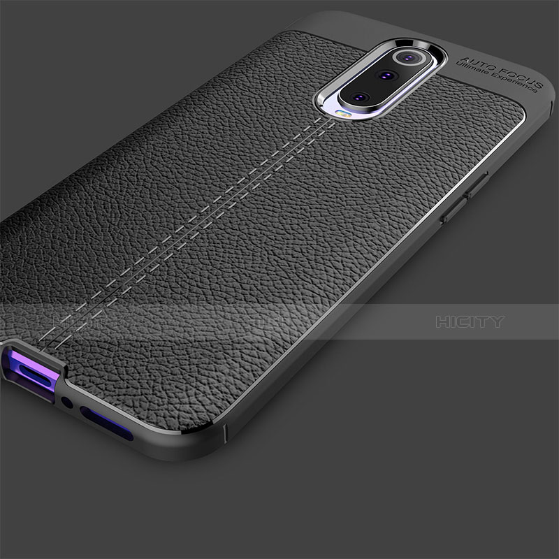 Funda Silicona Goma de Cuero W01 para Oppo R17 Pro Negro