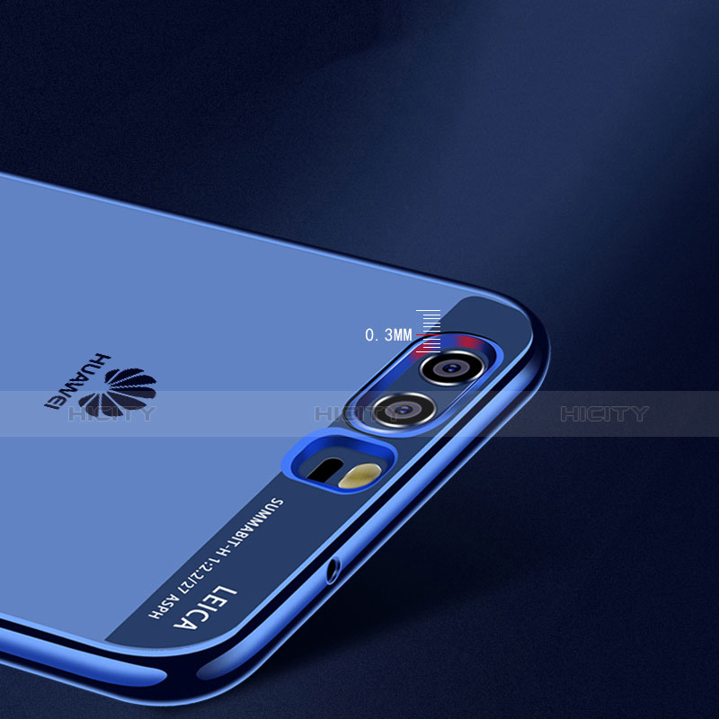 Funda Silicona Goma Espejo M01 para Huawei P10 Azul