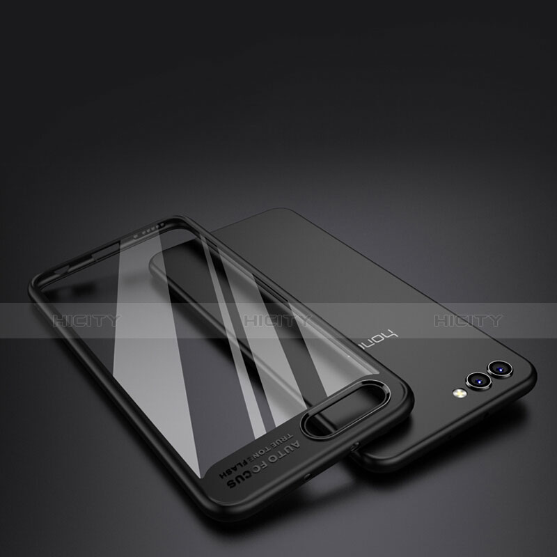 Funda Silicona Goma Espejo M05 para Huawei Honor View 10 Negro