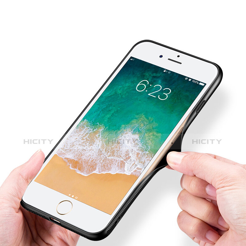 Funda Silicona Goma Espejo para Apple iPhone 7 Blanco