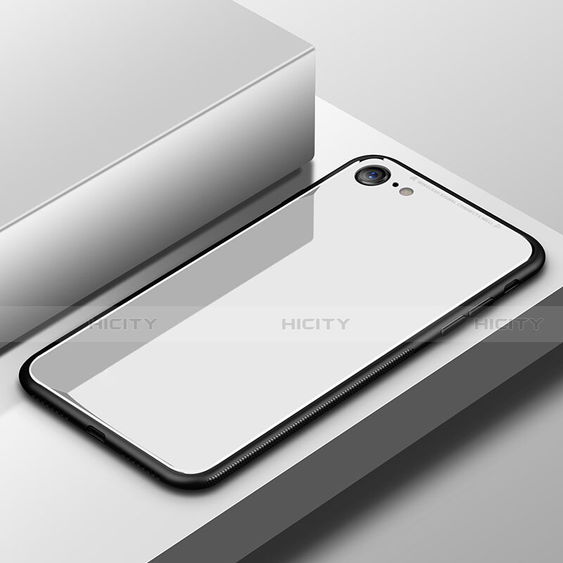 Funda Silicona Goma Espejo para Apple iPhone SE (2020) Blanco