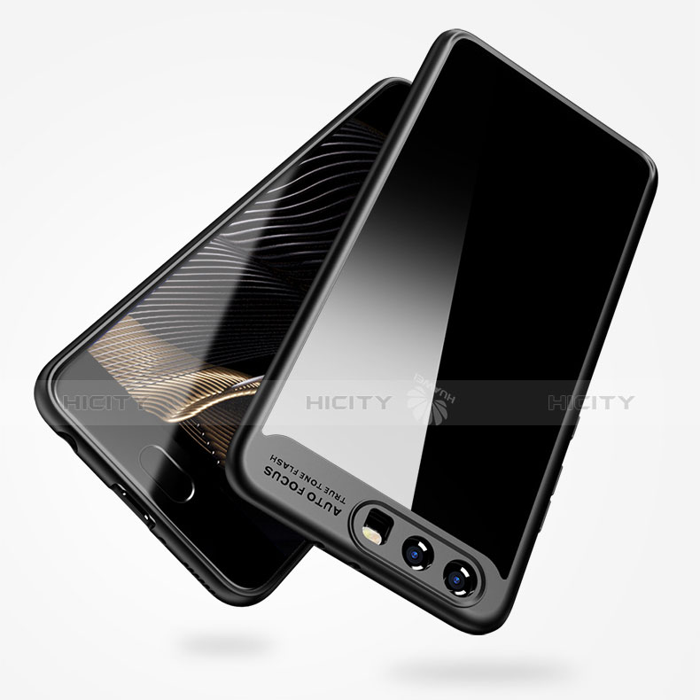 Funda Silicona Goma Espejo para Huawei P10 Plus Negro