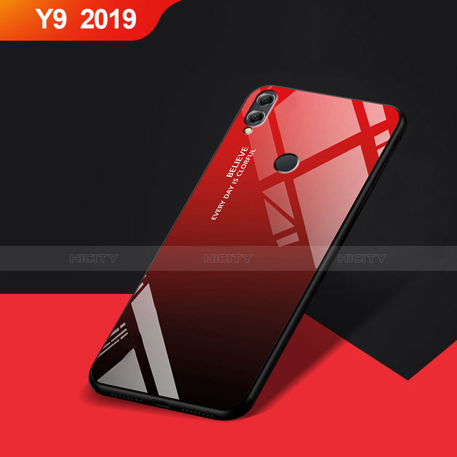 Funda Silicona Goma Espejo para Huawei Y9 (2019) Rojo