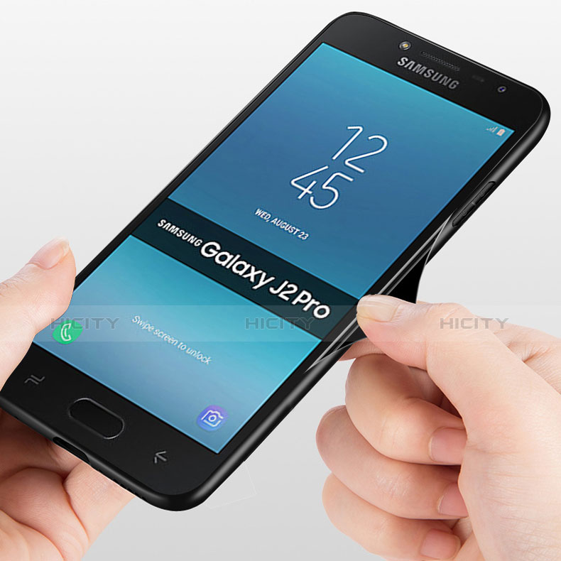 Funda Silicona Goma Espejo para Samsung Galaxy J2 Pro (2018) J250F Negro