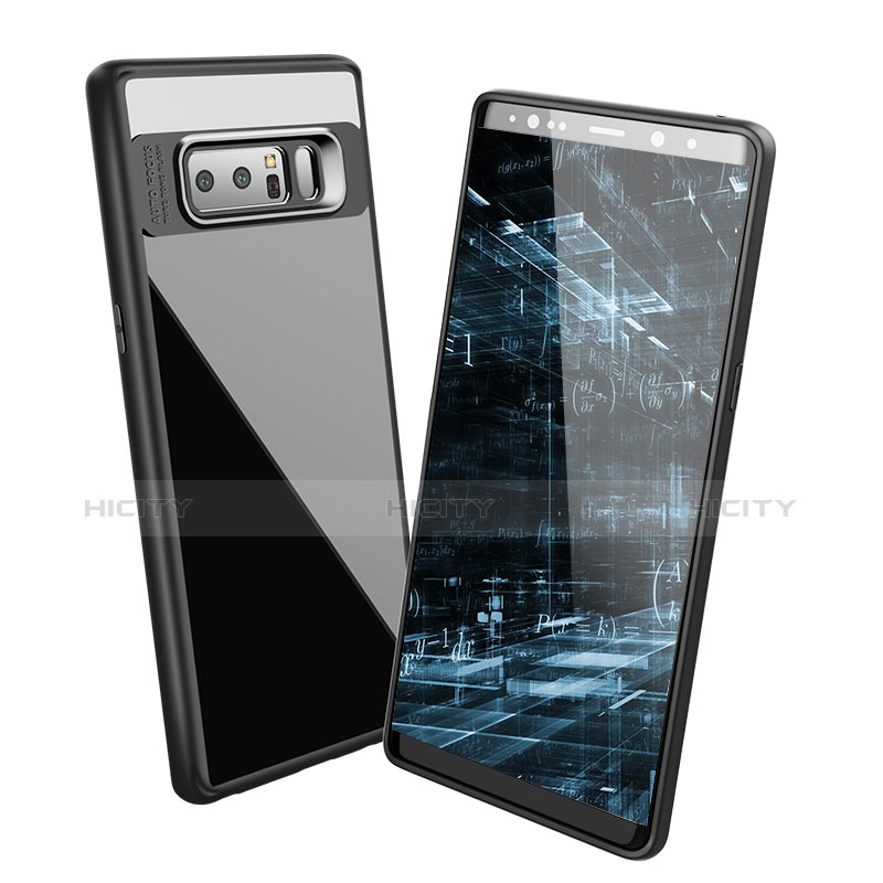 Funda Silicona Goma Espejo para Samsung Galaxy Note 8 Duos N950F Negro
