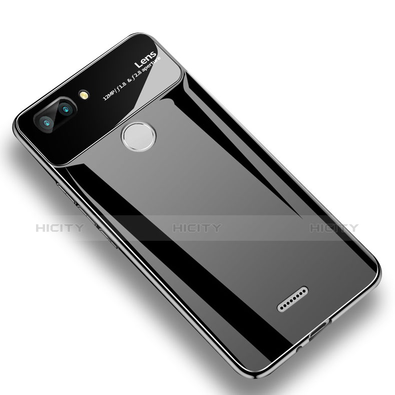 Funda Silicona Goma Espejo para Xiaomi Redmi 6 Negro