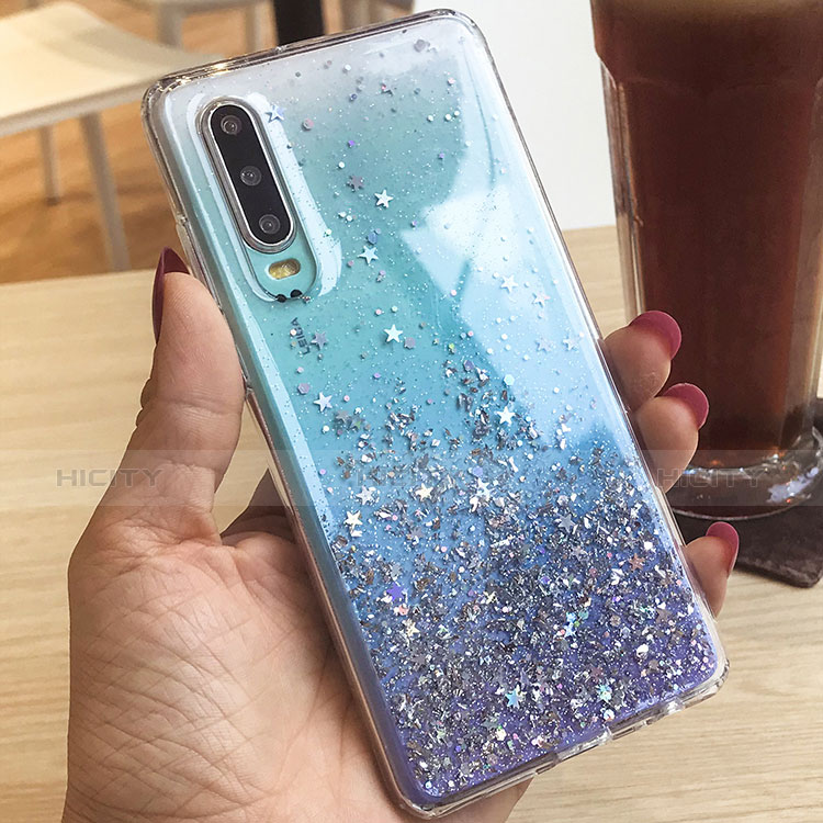 Funda Silicona Goma Estrellado Carcasa para Huawei P30 Claro