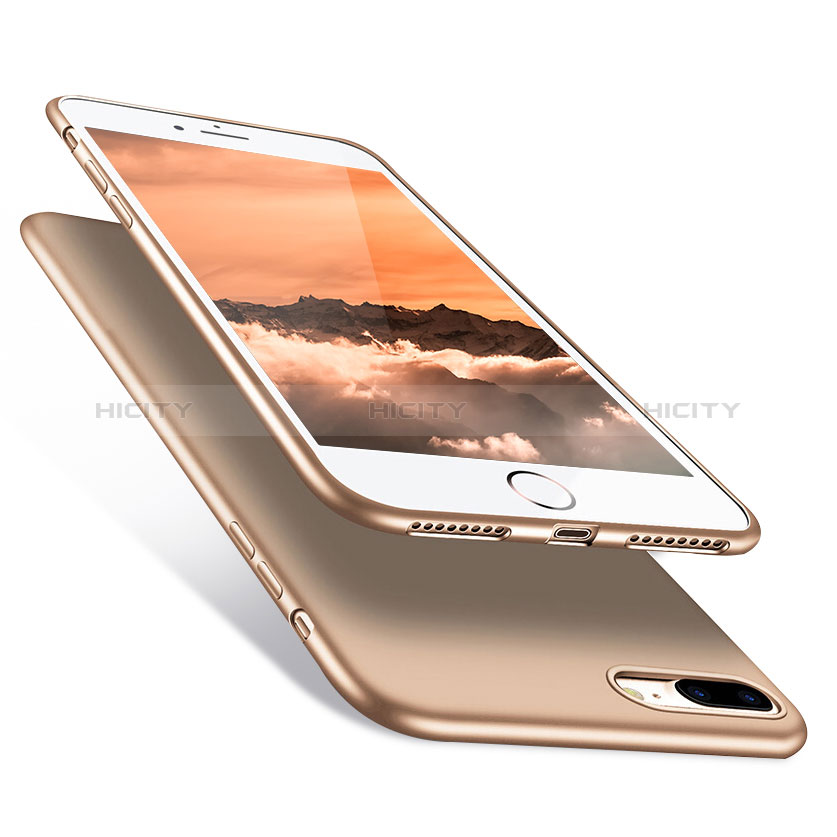 Funda Silicona Goma Gel para Apple iPhone 8 Plus Oro