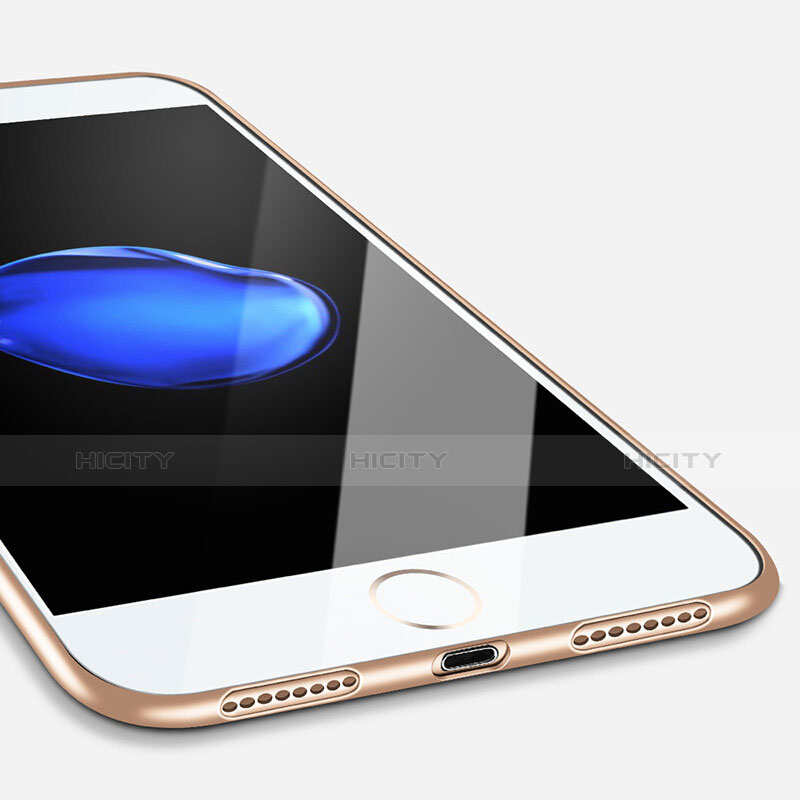 Funda Silicona Goma Gel para Apple iPhone 8 Plus Oro