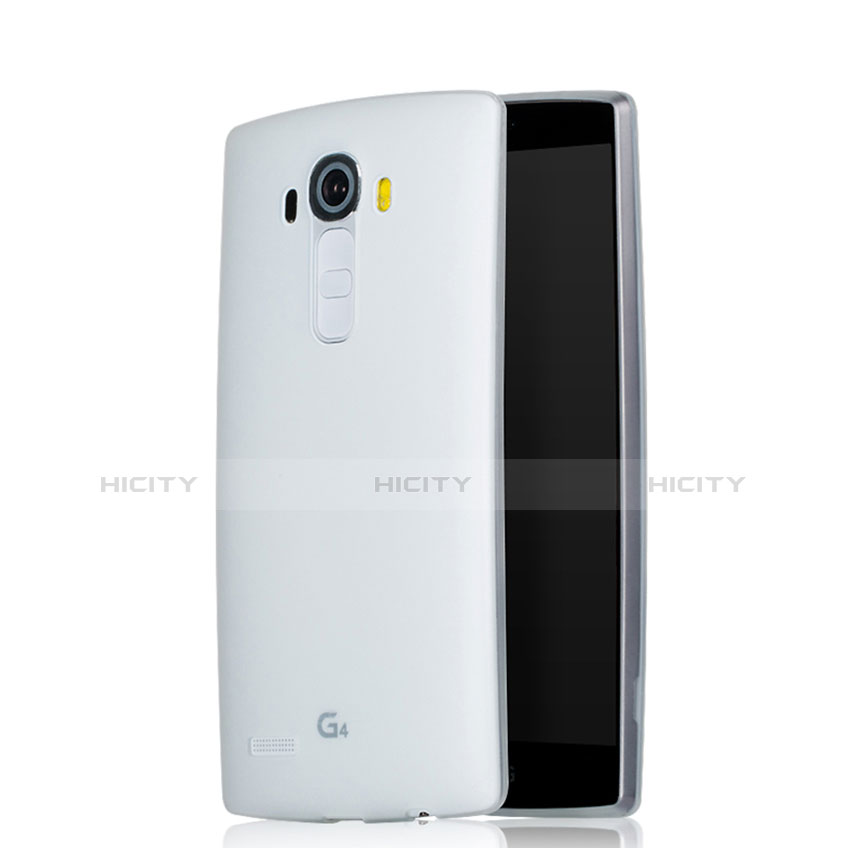 Funda Silicona Goma Mate para LG G4 Blanco