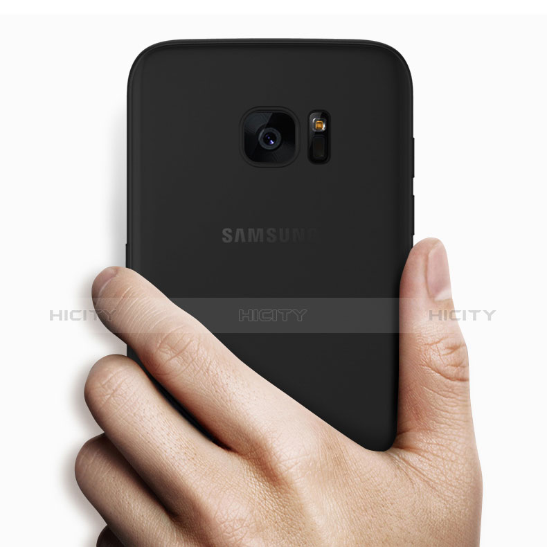 Funda Silicona Goma Mate para Samsung Galaxy S7 Edge G935F Negro