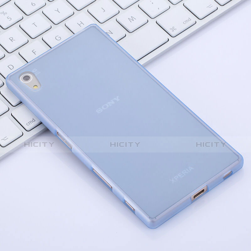 Funda Silicona Goma Mate para Sony Xperia Z5 Azul