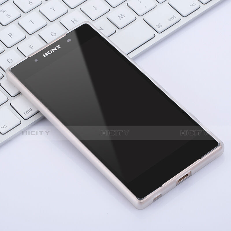 Funda Silicona Goma Mate para Sony Xperia Z5 Blanco
