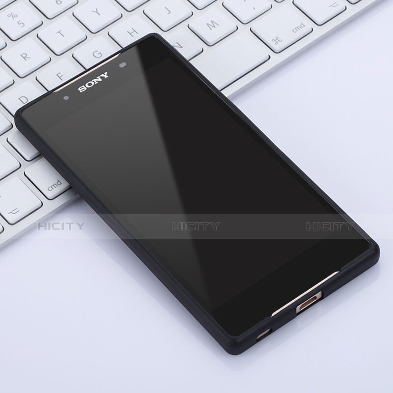 Funda Silicona Goma Mate para Sony Xperia Z5 Negro