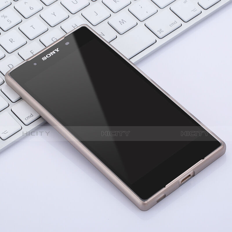 Funda Silicona Goma Mate para Sony Xperia Z5 Oro