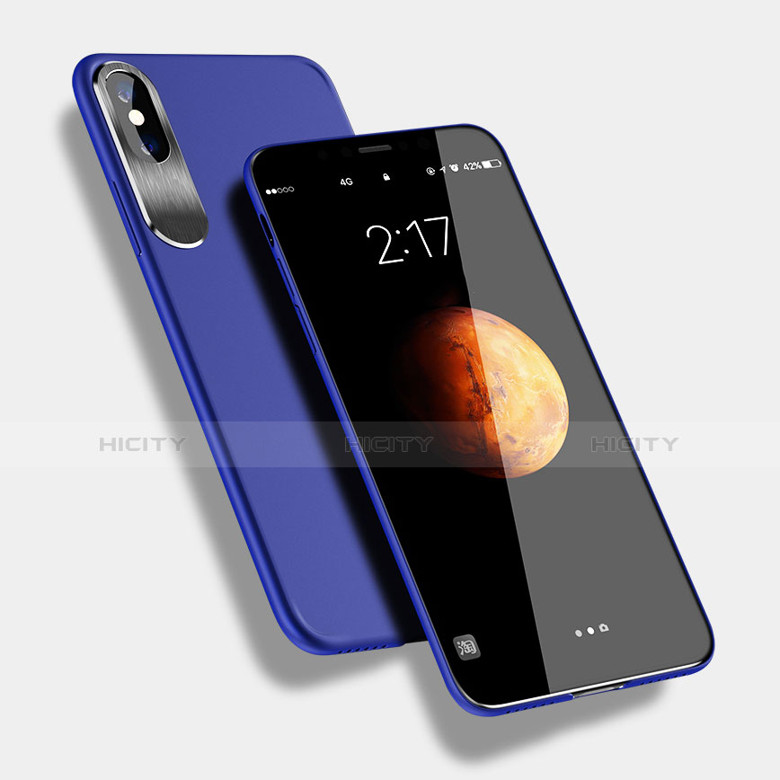 Funda Silicona Goma para Apple iPhone Xs Max Azul