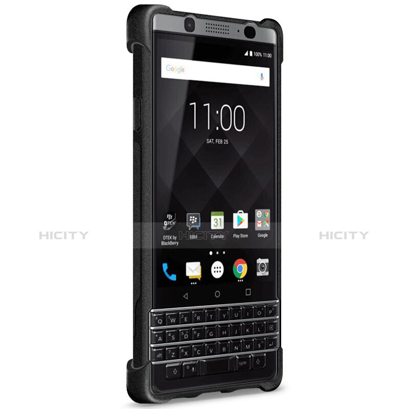 Funda Silicona Goma para Blackberry KEYone Negro