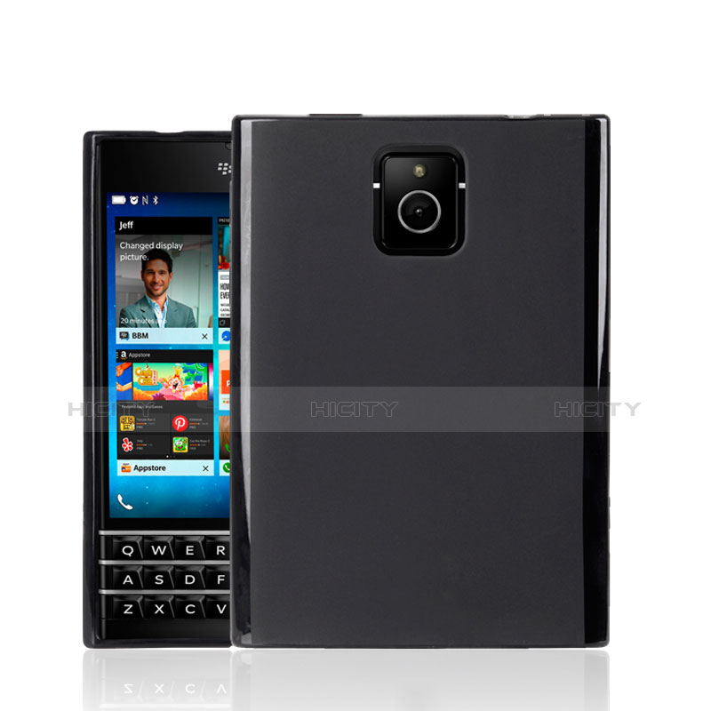 Funda Silicona Goma para Blackberry Passport Q30 Negro