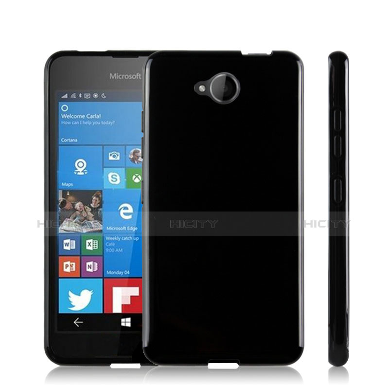 Funda Silicona Goma para Microsoft Lumia 650 Negro