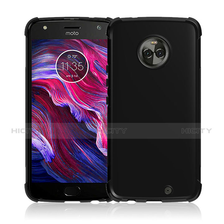 Funda Silicona Goma para Motorola Moto X4 Negro