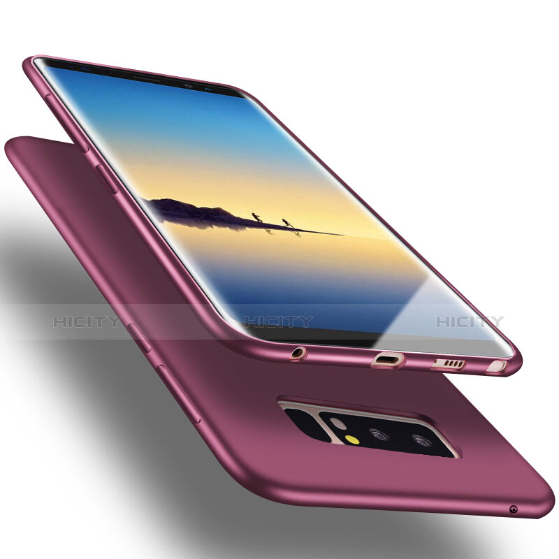Funda Silicona Goma para Samsung Galaxy Note 8 Duos N950F Morado