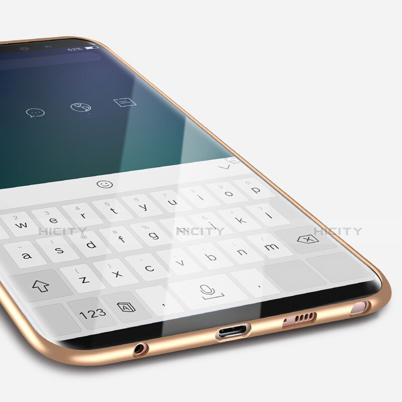 Funda Silicona Goma para Samsung Galaxy Note 8 Oro