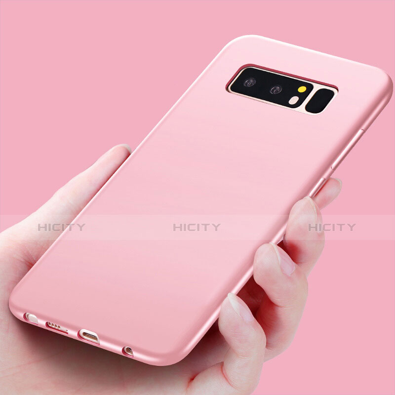 Funda Silicona Goma para Samsung Galaxy Note 8 Oro Rosa