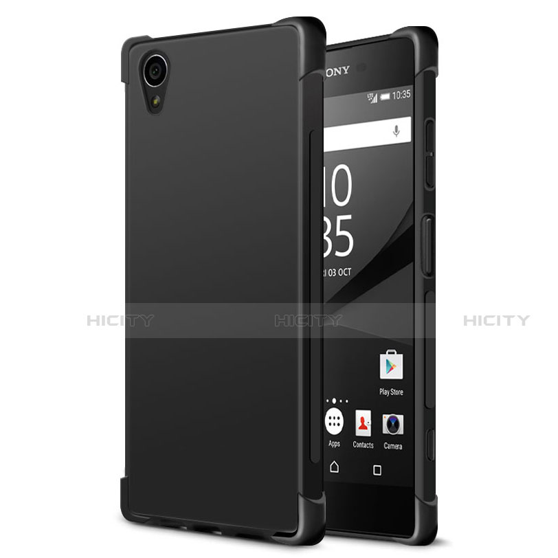 Funda Silicona Goma para Sony Xperia XA1 Plus Negro