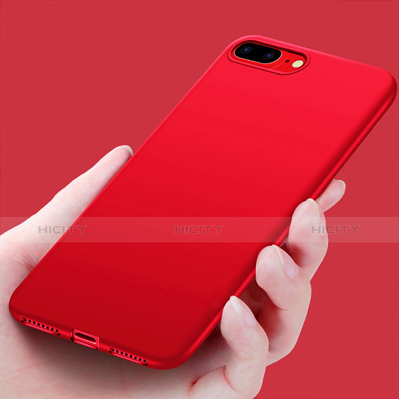 Funda Silicona Goma TPU para Apple iPhone 8 Plus Rojo