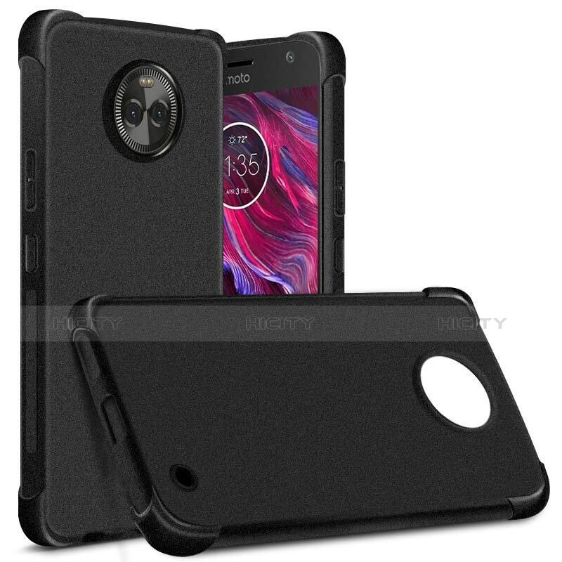 Funda Silicona Goma TPU para Motorola Moto X4 Negro