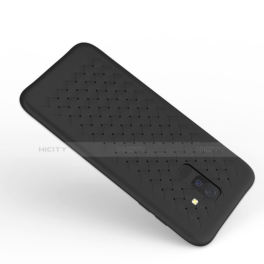 Funda Silicona Goma Twill B02 para Samsung Galaxy A6 Plus (2018) Negro