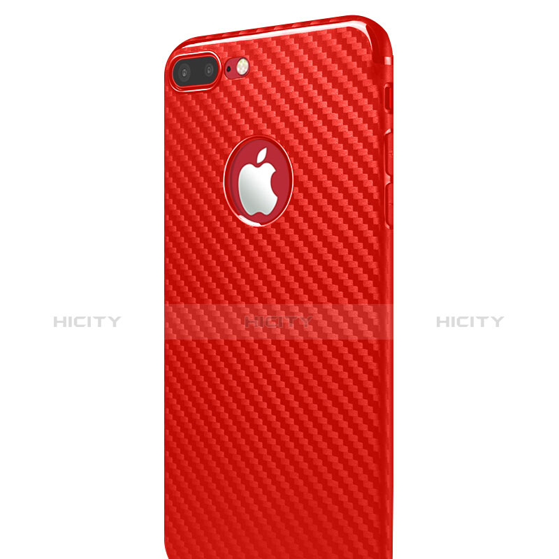 Funda Silicona Goma Twill para Apple iPhone 7 Plus Rojo