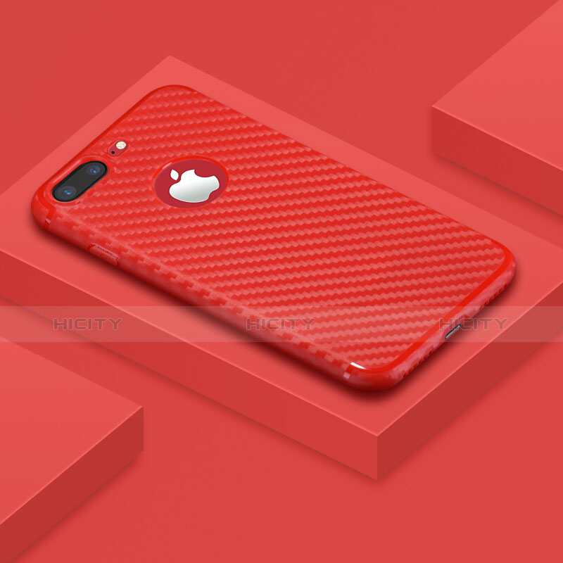 Funda Silicona Goma Twill para Apple iPhone 8 Plus Rojo