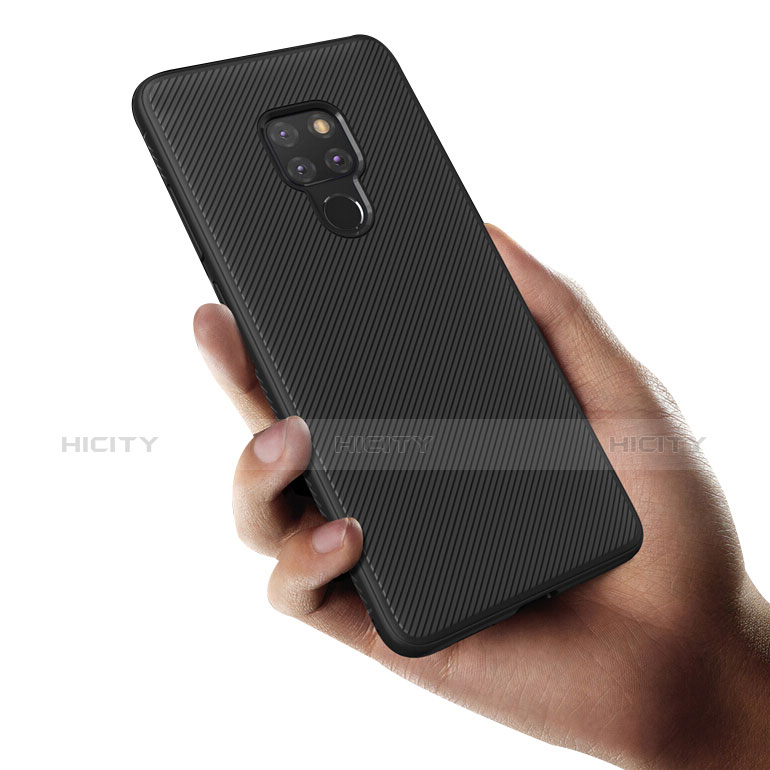 Funda Silicona Goma Twill para Huawei Mate 20 Negro