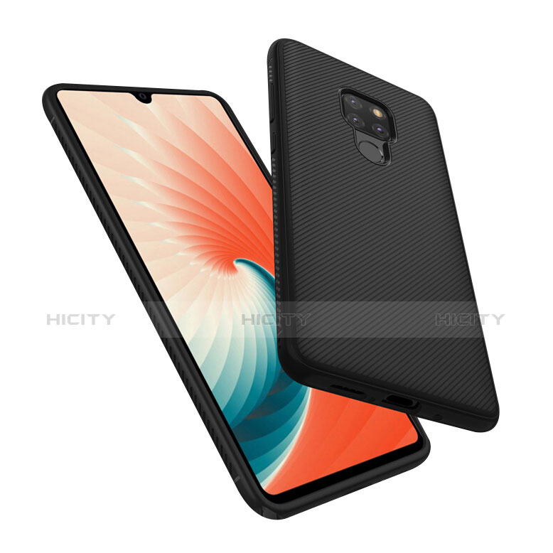 Funda Silicona Goma Twill para Huawei Mate 20 Negro