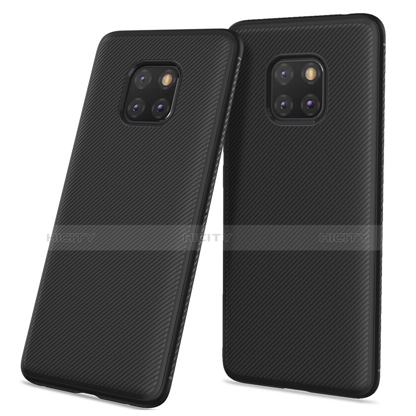 Funda Silicona Goma Twill para Huawei Mate 20 Pro Negro