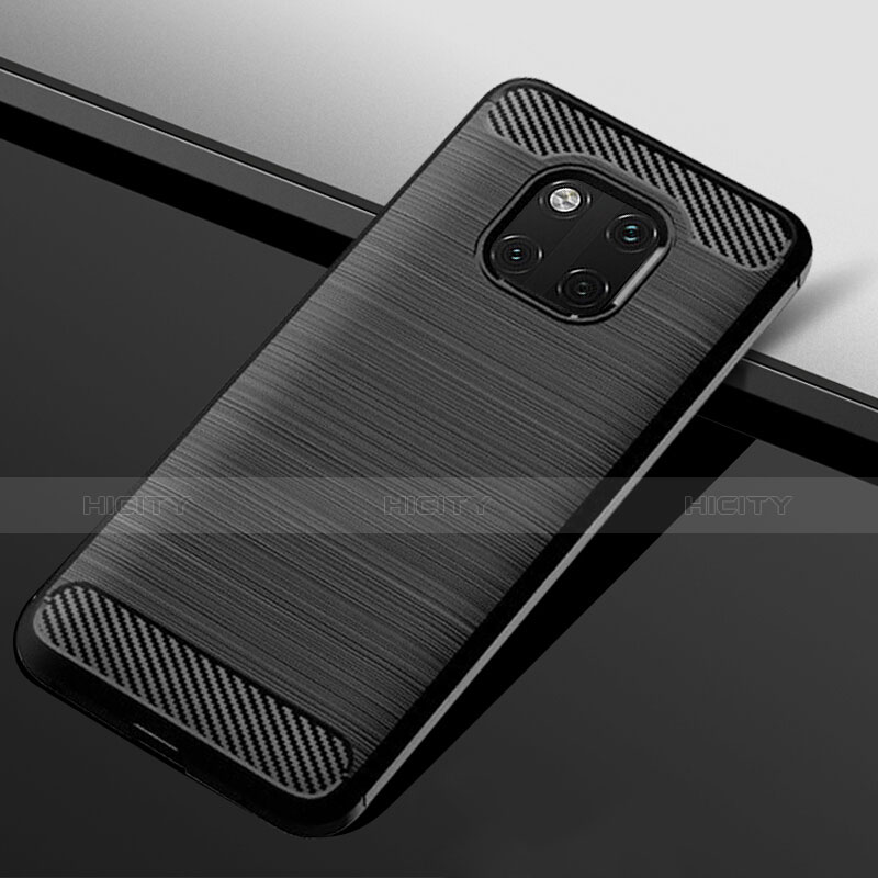 Funda Silicona Goma Twill para Huawei Mate 20 RS Negro