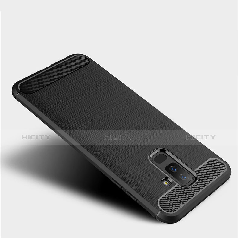 Funda Silicona Goma Twill para Samsung Galaxy A6 Plus (2018) Negro