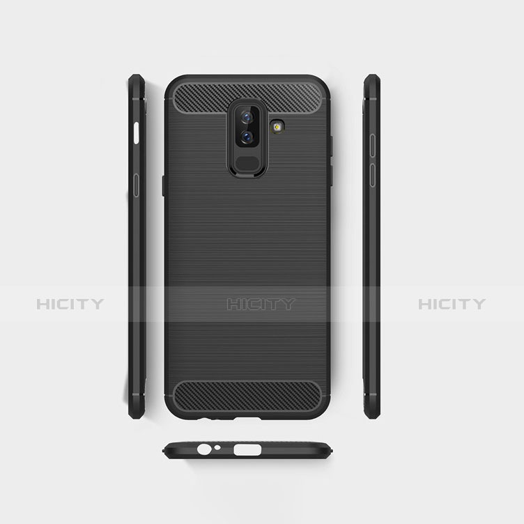 Funda Silicona Goma Twill para Samsung Galaxy A6 Plus (2018) Negro