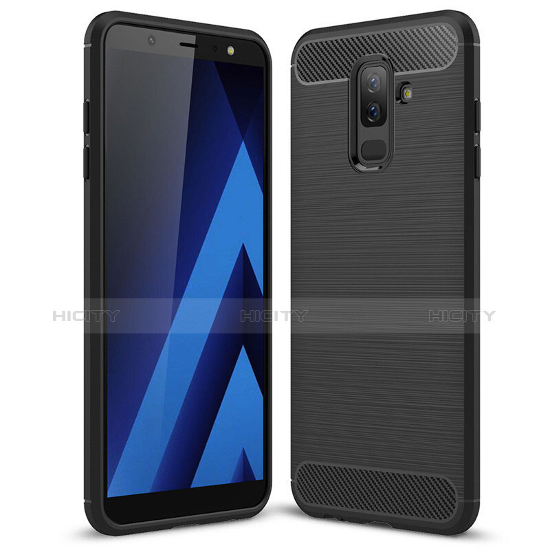 Funda Silicona Goma Twill para Samsung Galaxy A6 Plus Negro