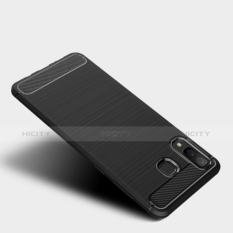 Funda Silicona Goma Twill para Samsung Galaxy A8 Star Negro