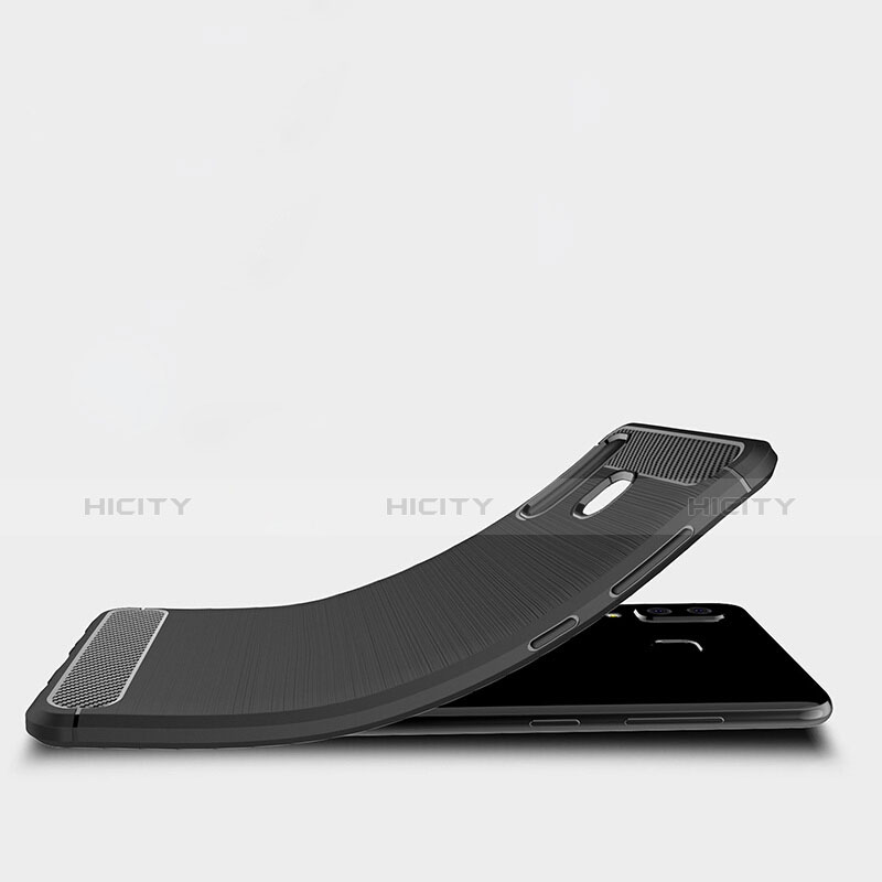 Funda Silicona Goma Twill para Samsung Galaxy A8 Star Negro