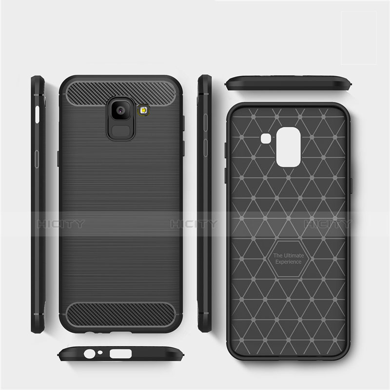 Funda Silicona Goma Twill para Samsung Galaxy J6 (2018) J600F Negro