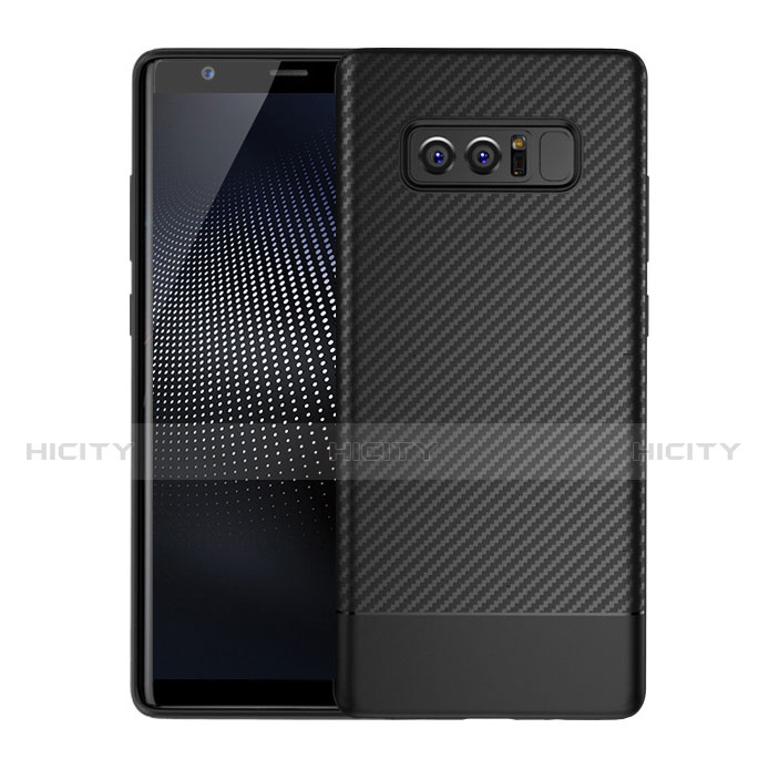 Funda Silicona Goma Twill para Samsung Galaxy Note 8 Negro