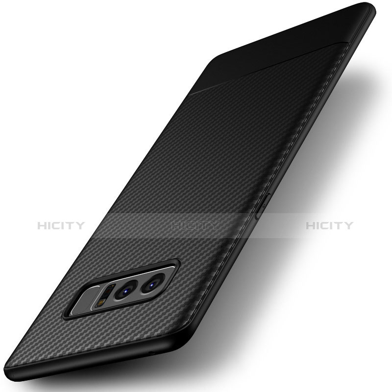 Funda Silicona Goma Twill para Samsung Galaxy Note 8 Negro