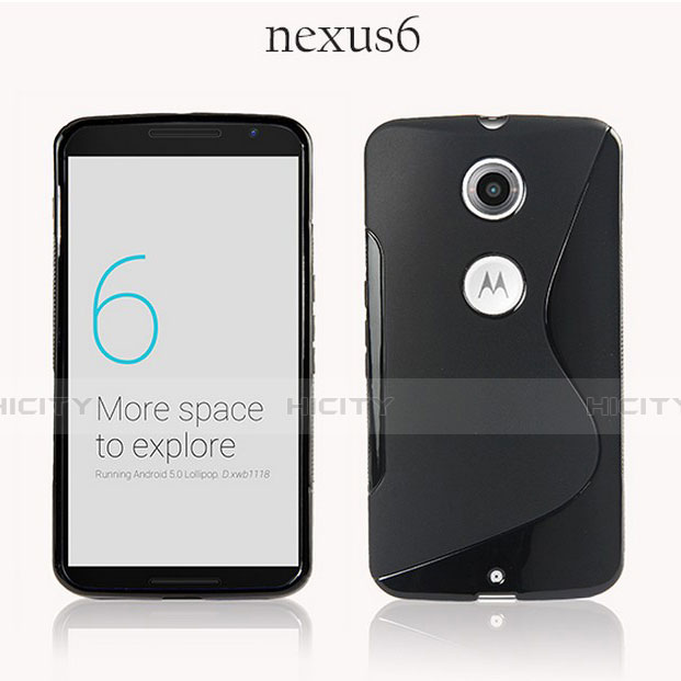 Funda Silicona S-Line para Google Nexus 6 Negro