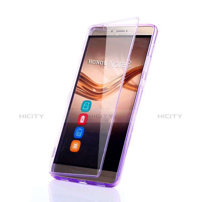 Funda Silicona Transparente Cubre Entero para Huawei Honor Note 8 Morado