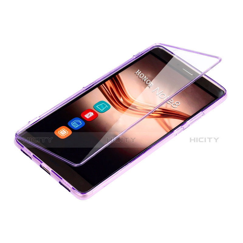 Funda Silicona Transparente Cubre Entero para Huawei Honor Note 8 Morado