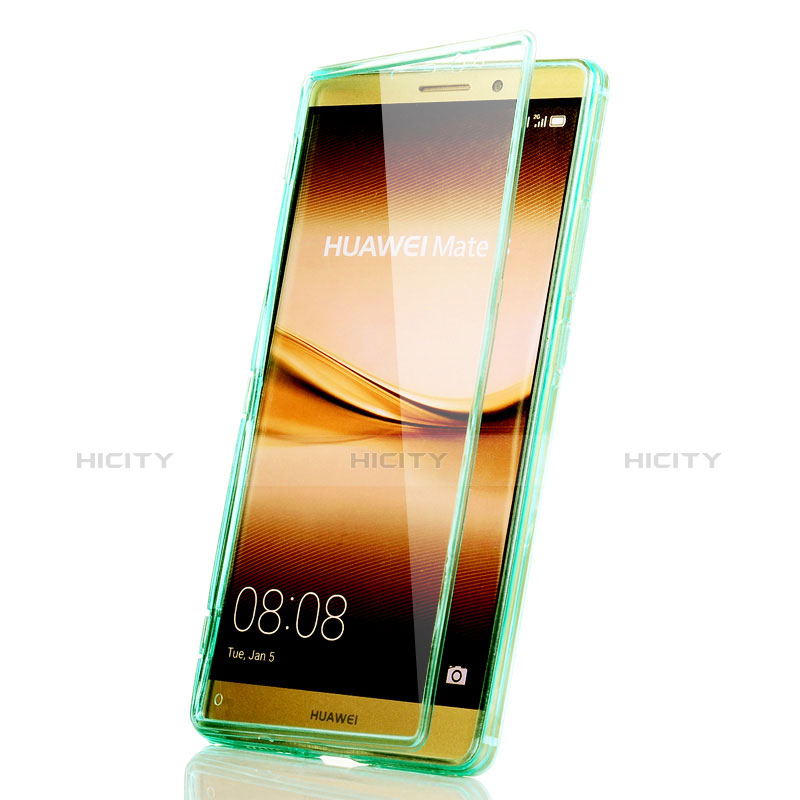 Funda Silicona Transparente Cubre Entero para Huawei Mate 8 Verde